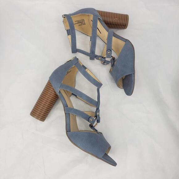 Liz Claiborne Blue Bahati Heeled Sandals - Picture 6 of 13
